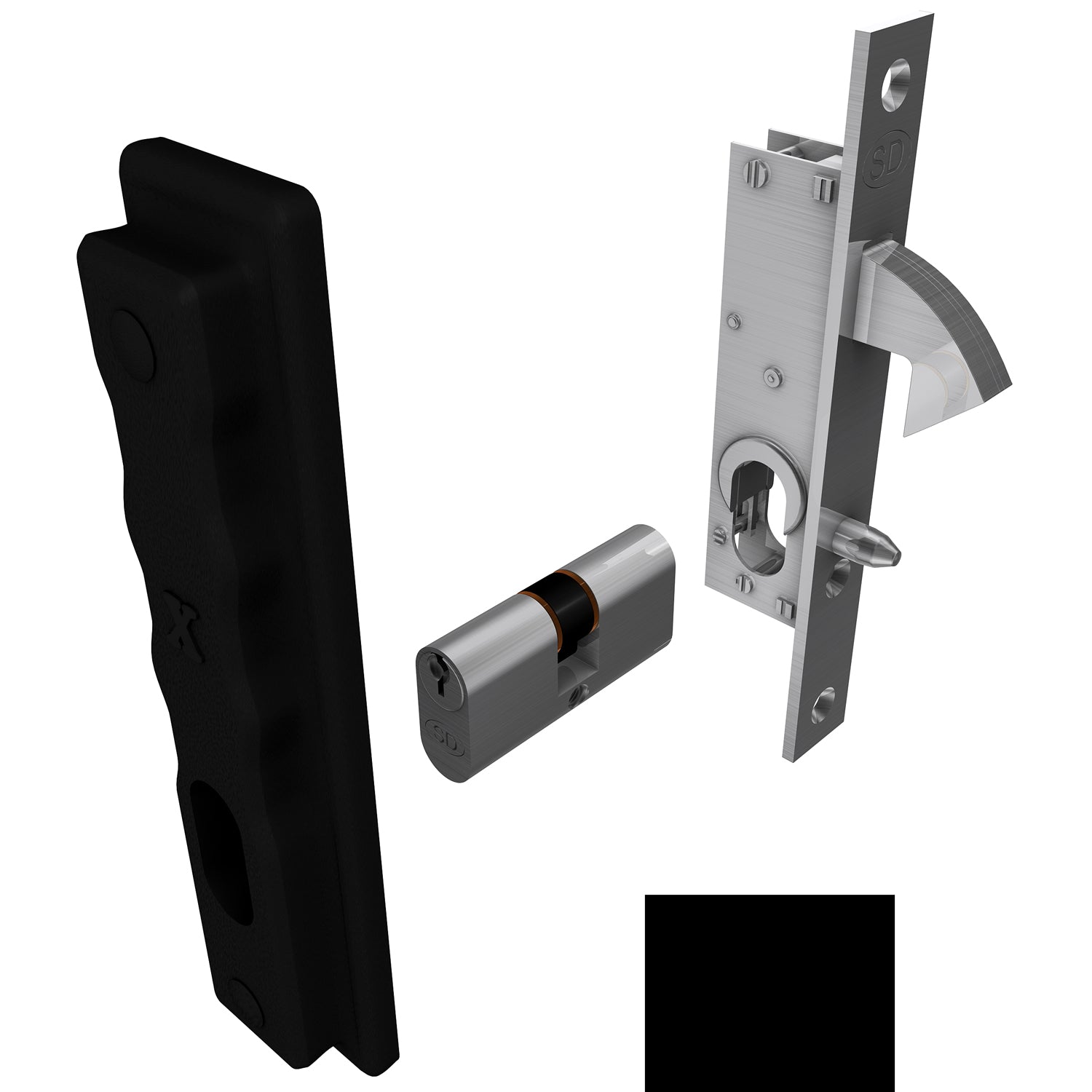 Aluglide folding security gate grille Lock 4z