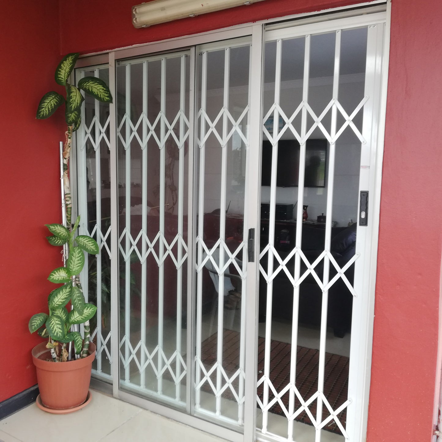 Xpanda-Alu-Glide front door Security Grille 1000mm front window door