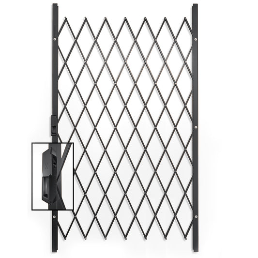 Xpanda Saftidor C Expandable Security Grille, 1150mm x 2000mm, black