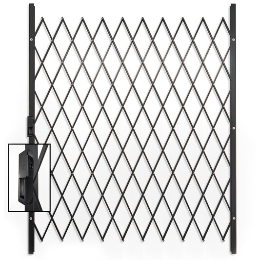 Xpanda Saftidor F Expandable Security Grille, 1600mm x 2000mm, black