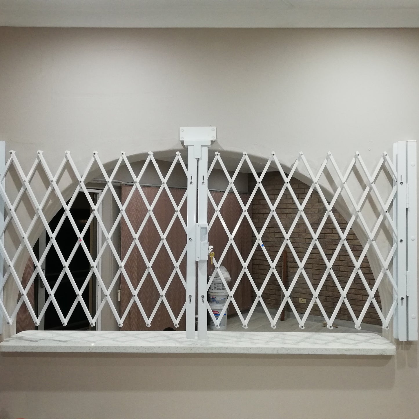 Xpanda Saftidor K Expandable Security Grille, 2400mm x 2500mm, black