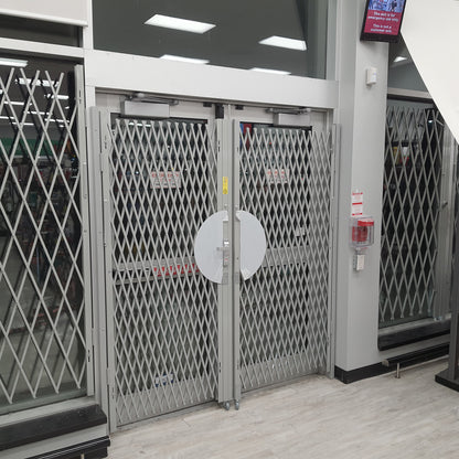 Xpanda Saftidor K Expandable Security Grille, 2400mm x 2500mm, black